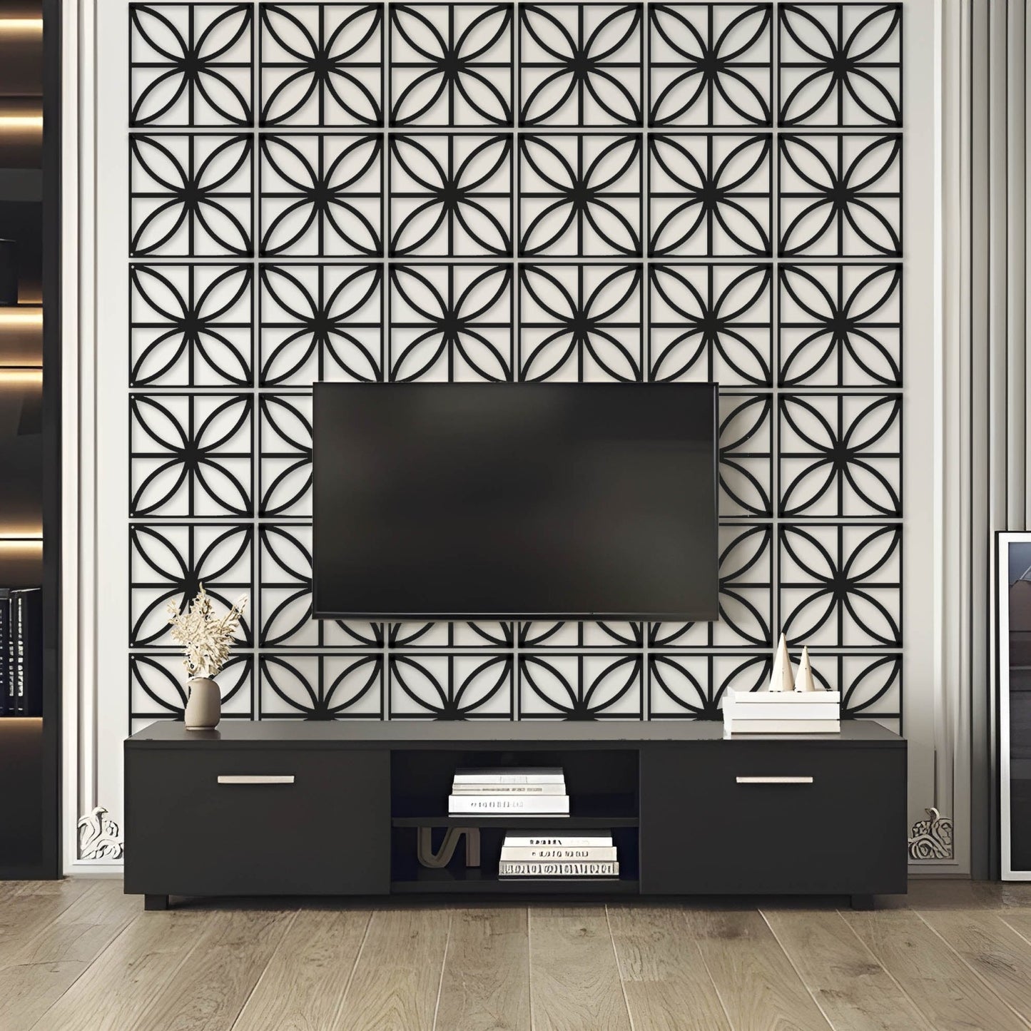 Wall Screen Room Divider, Hanging Room Screen Divider, ACM Wall Hanging CraftivaArt, wall screen, walnut wall screen, wood art, wall art, walnut wall art