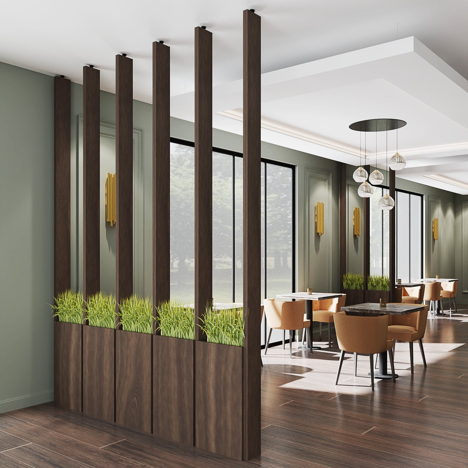 plant partition wall indoor Sylva Planter Room Divider