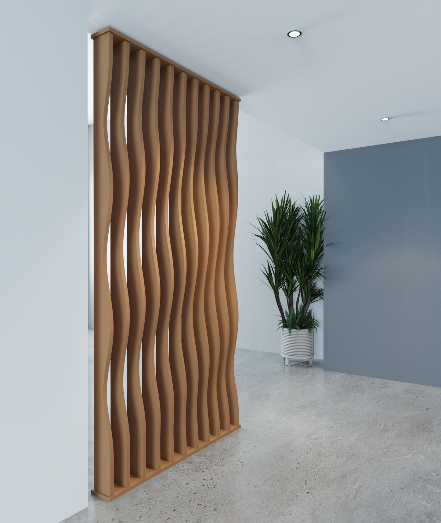 Wavy Slatted Parametric Partition