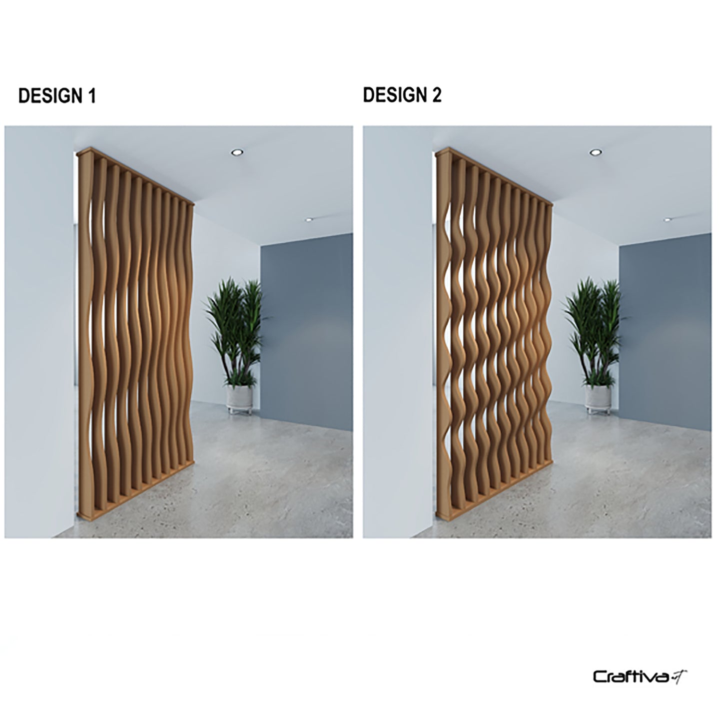 Wavy Slatted Parametric Partition