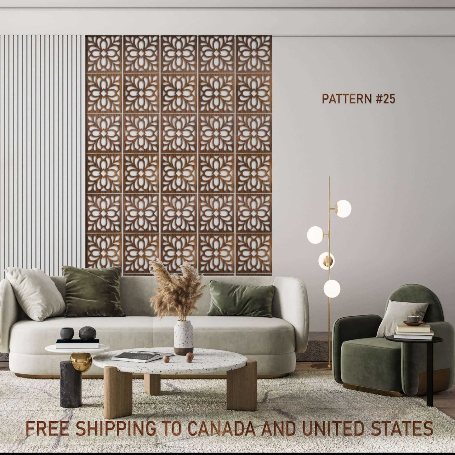 Walnut Wall Hanging Room Screen Divider, ACM Wall Hanging CraftivaArt, wall screen, walnut wall screen, wood art, wall art, walnut wall art