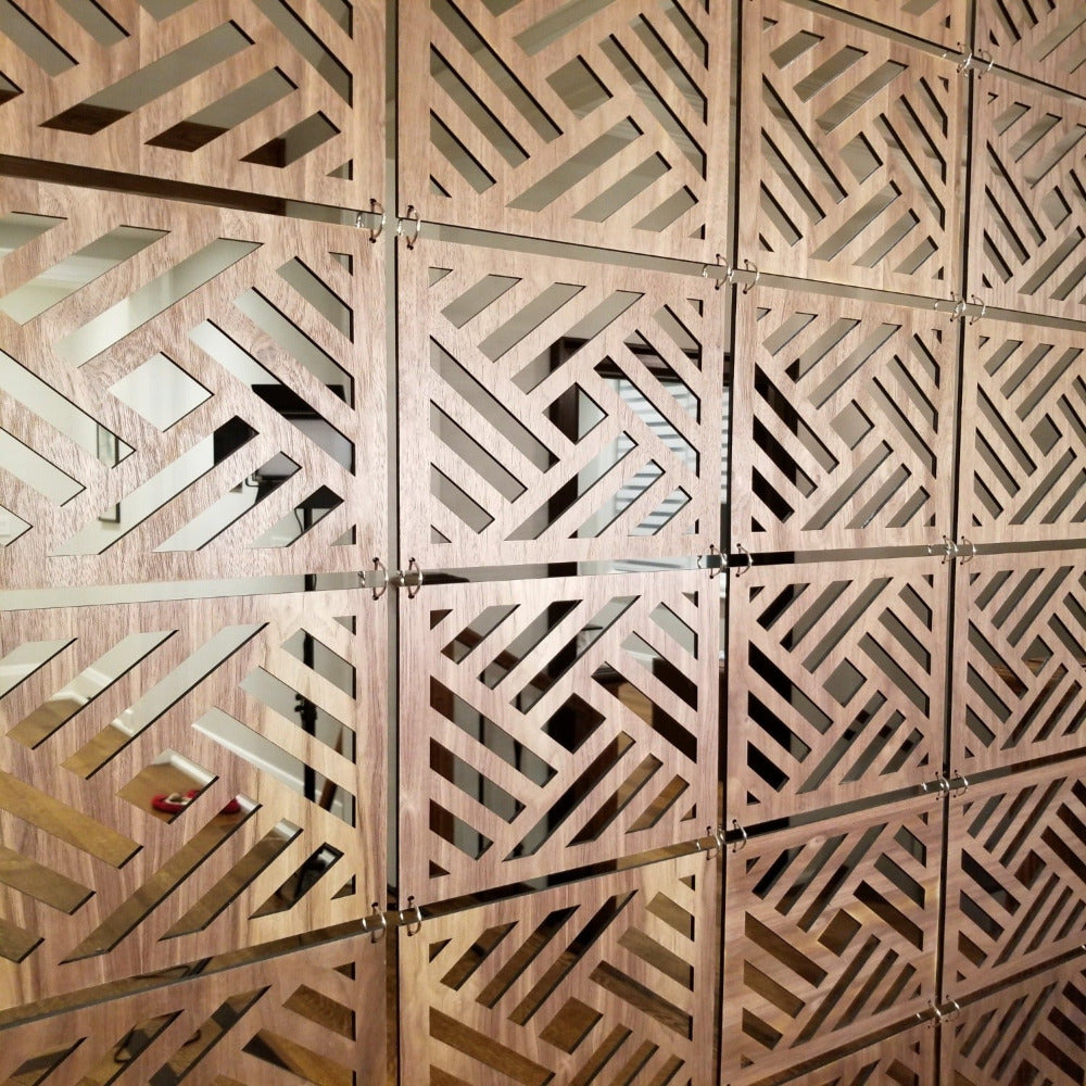 Walnut Wall Hanging Room Screen Divider, ACM Wall Hanging CraftivaArt, wall screen, walnut wall screen, wood art, wall art, walnut wall art