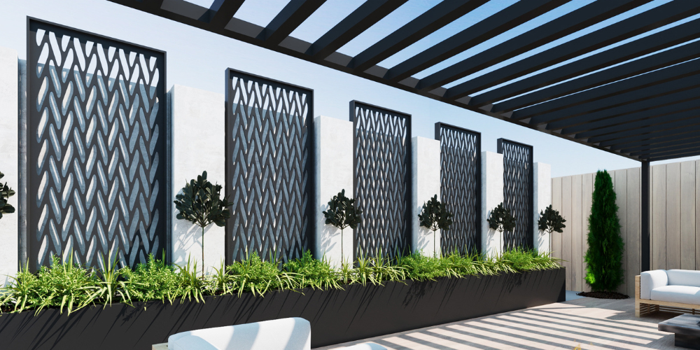 Outdoor privacy panels for luxury homes USA