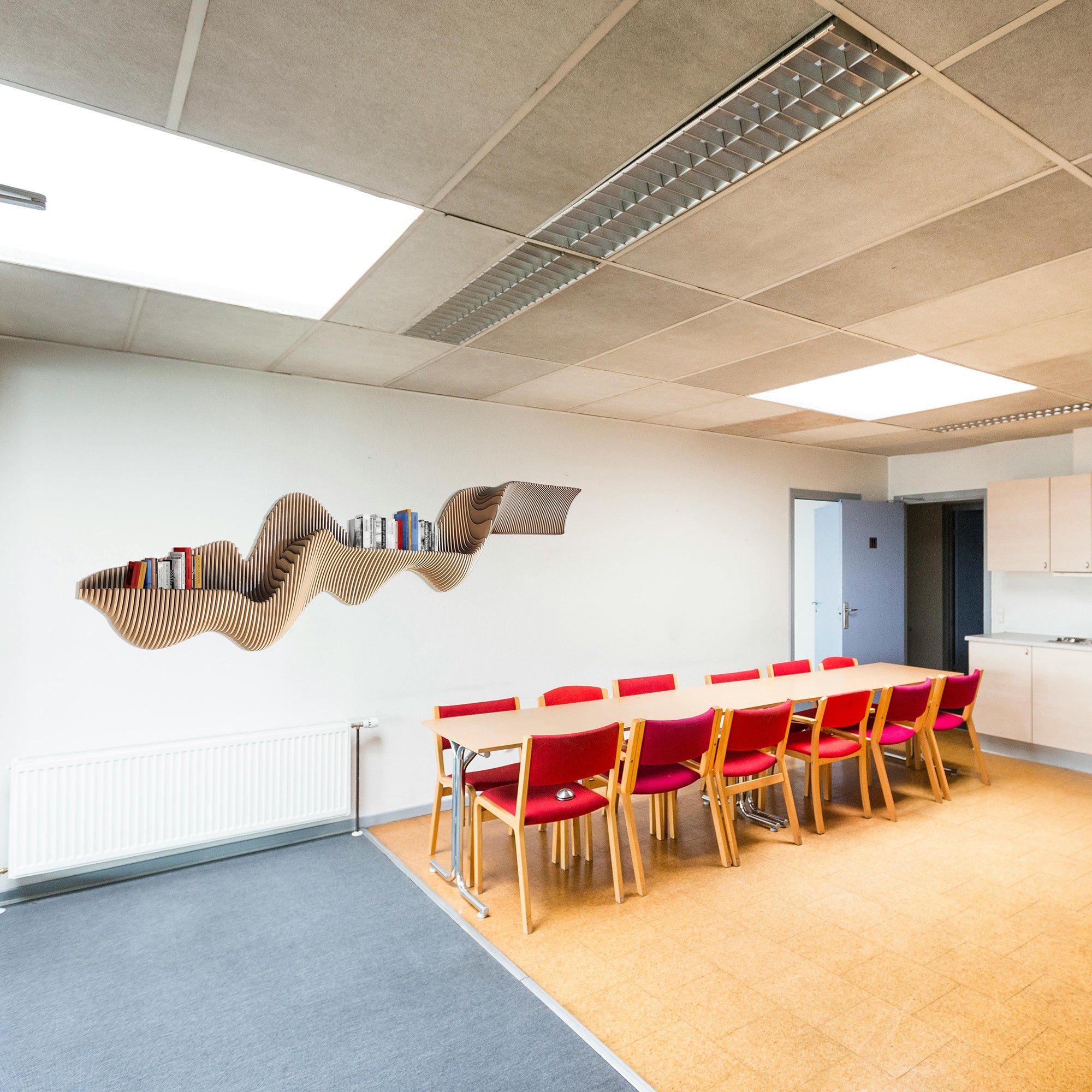 large Parametric Shelf, Custom Made Floating Shelf  3D Wall Art.