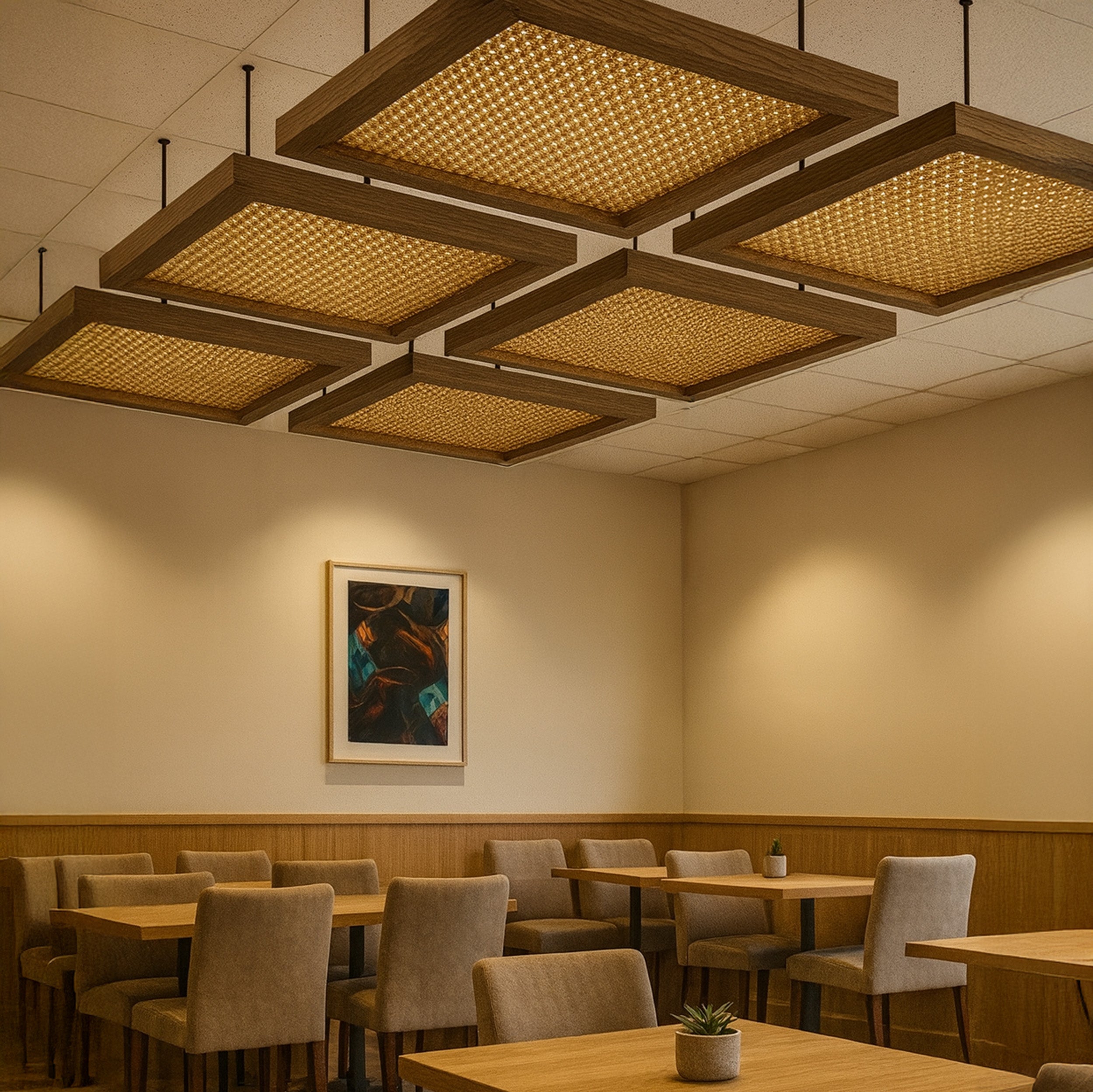 Rattan Drop Ceiling Panel