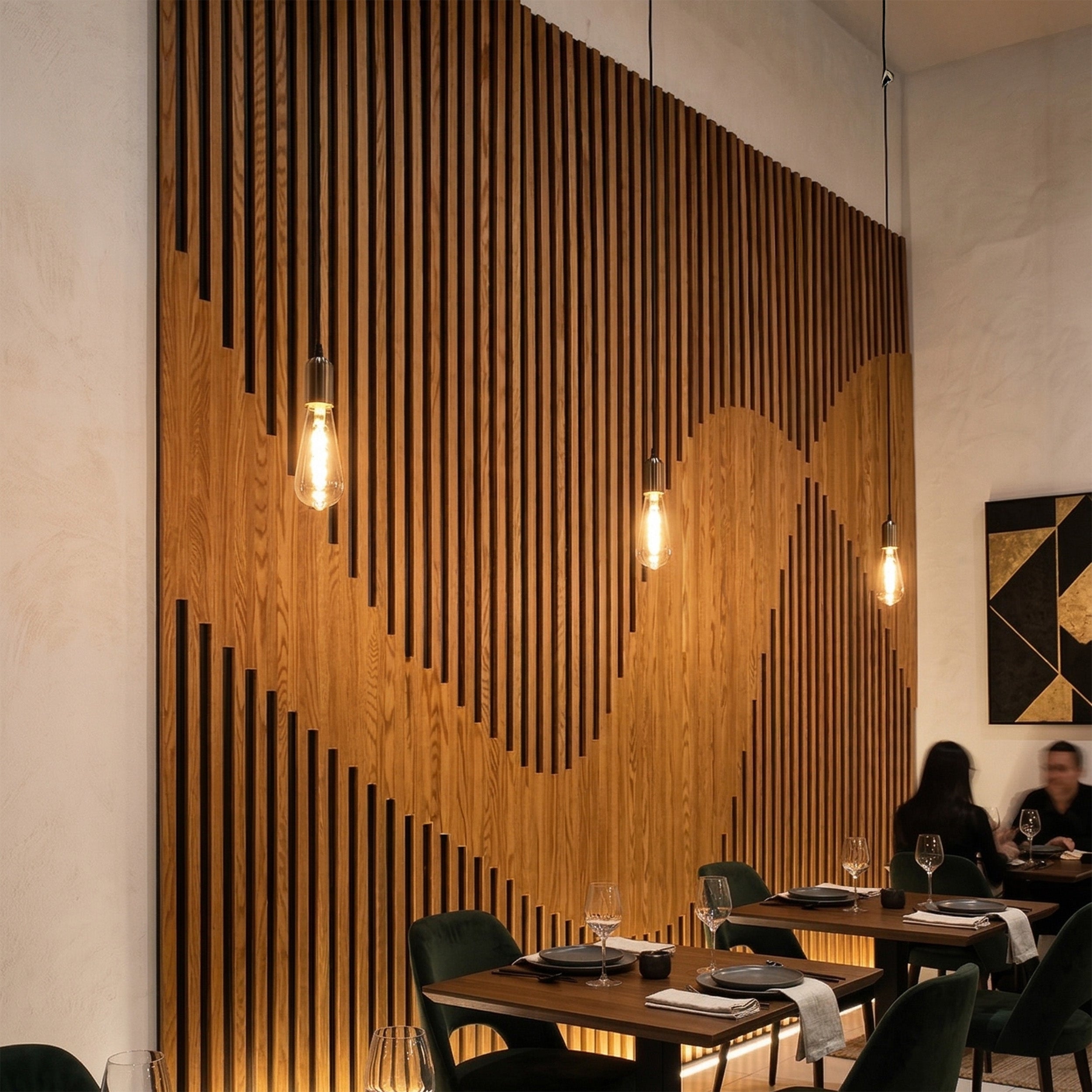 Riva Parametric Wood Slat Accent Wall