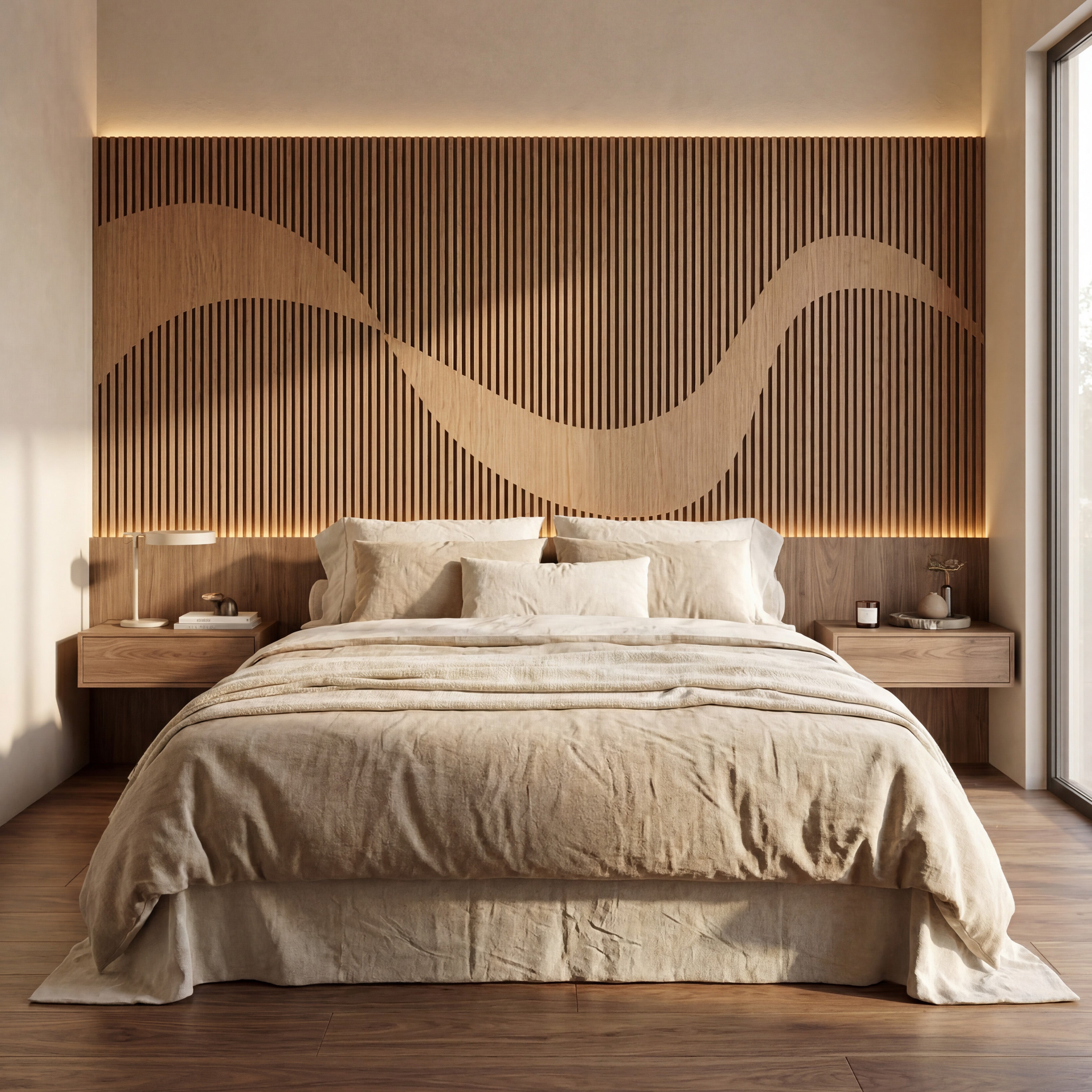 Riva Parametric Wood Slat Accent Wall