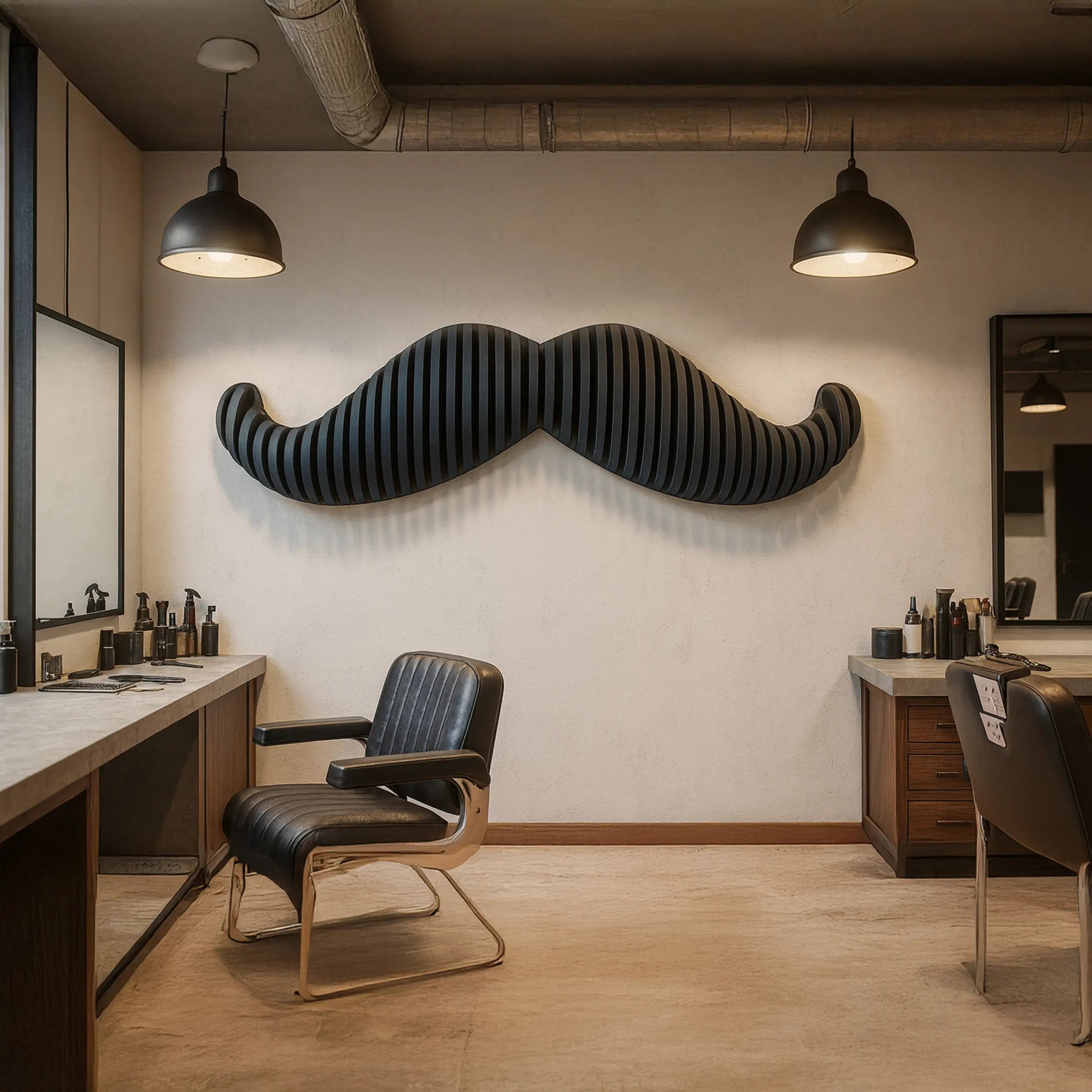Mustache 3D Parametric Wall Art