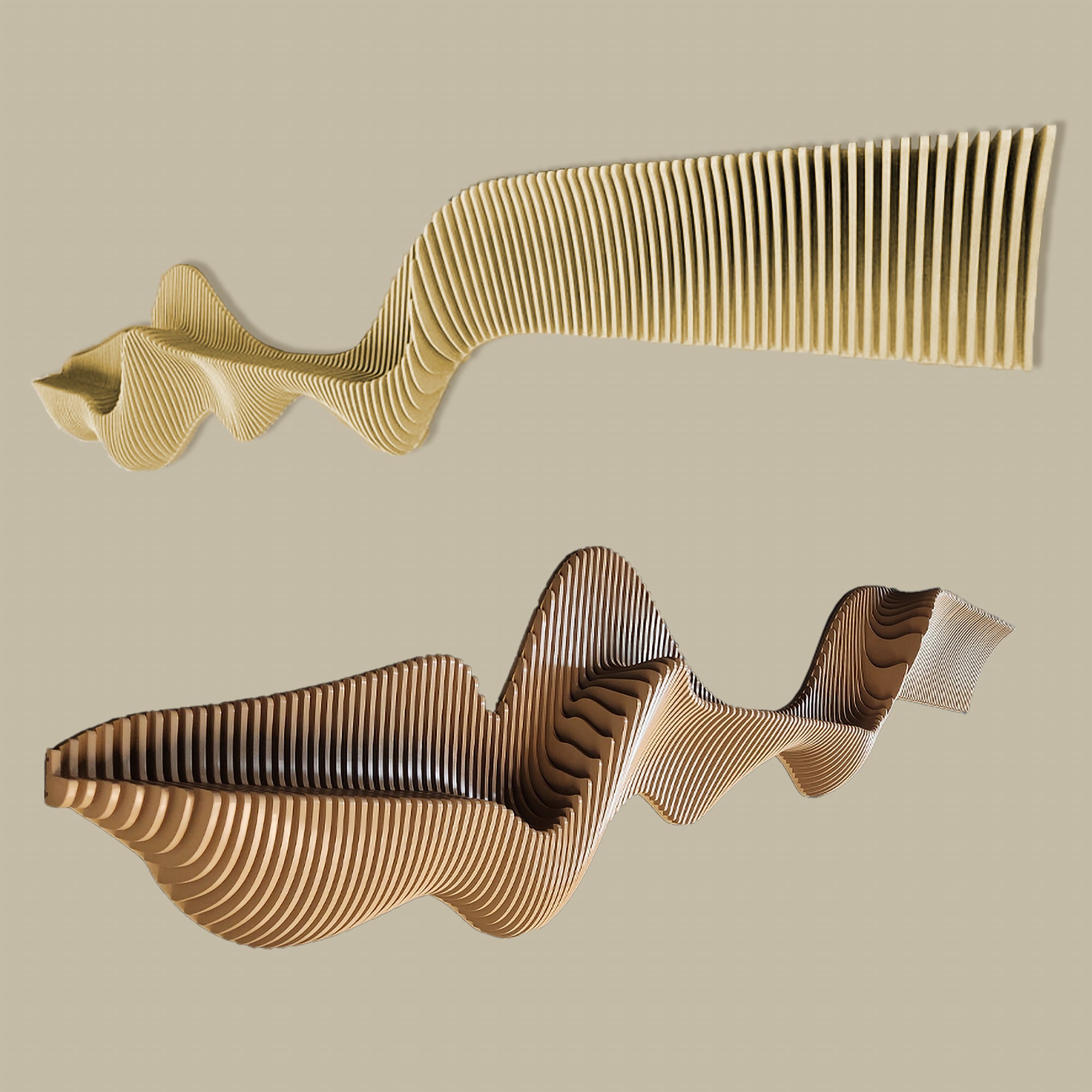 large Parametric Shelf, Custom Made Floating Shelf  3D Wall Art.