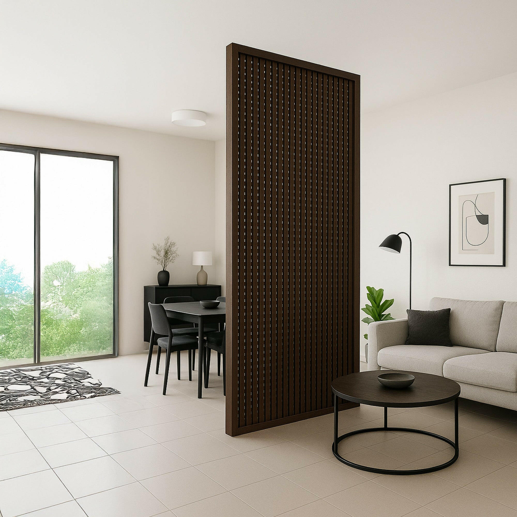Customizable Lattice Slatted Partition Wall  Room Dividers.