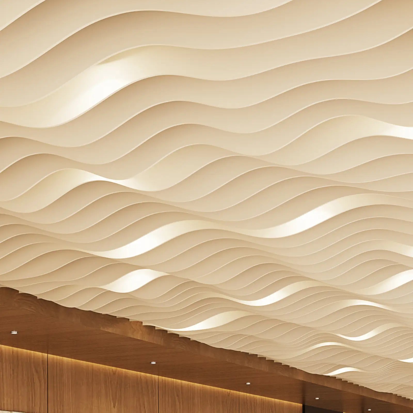 Wave Ceiling Pattern Custom Parametric Wave Ceiling Panels for Modern Interior Design ...