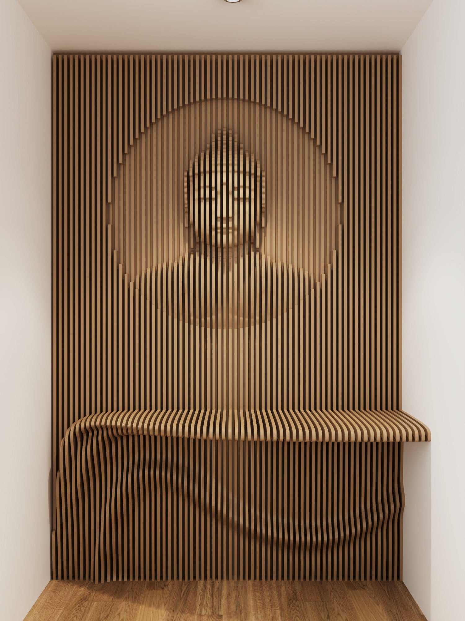 Wooden Buddha statue 