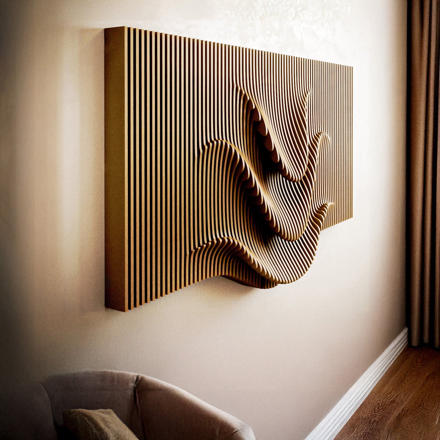 Ondas paramétricas de fluidez: una sinfonía de diseño abstracto