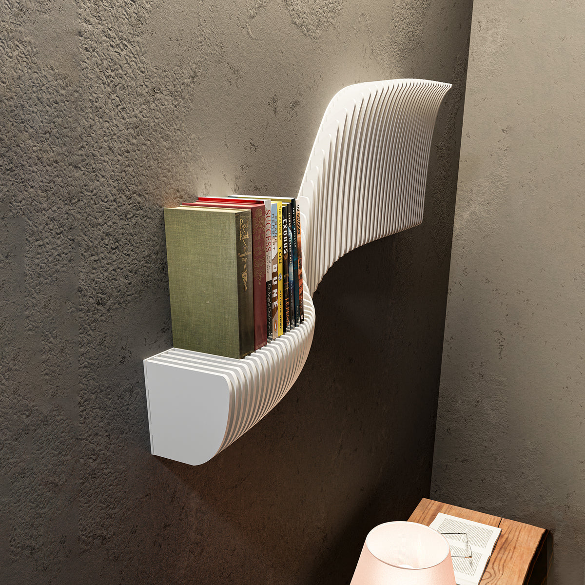Parametric Wall Floating Shelf, Wall Mounted Shelf  3D Wall Art.