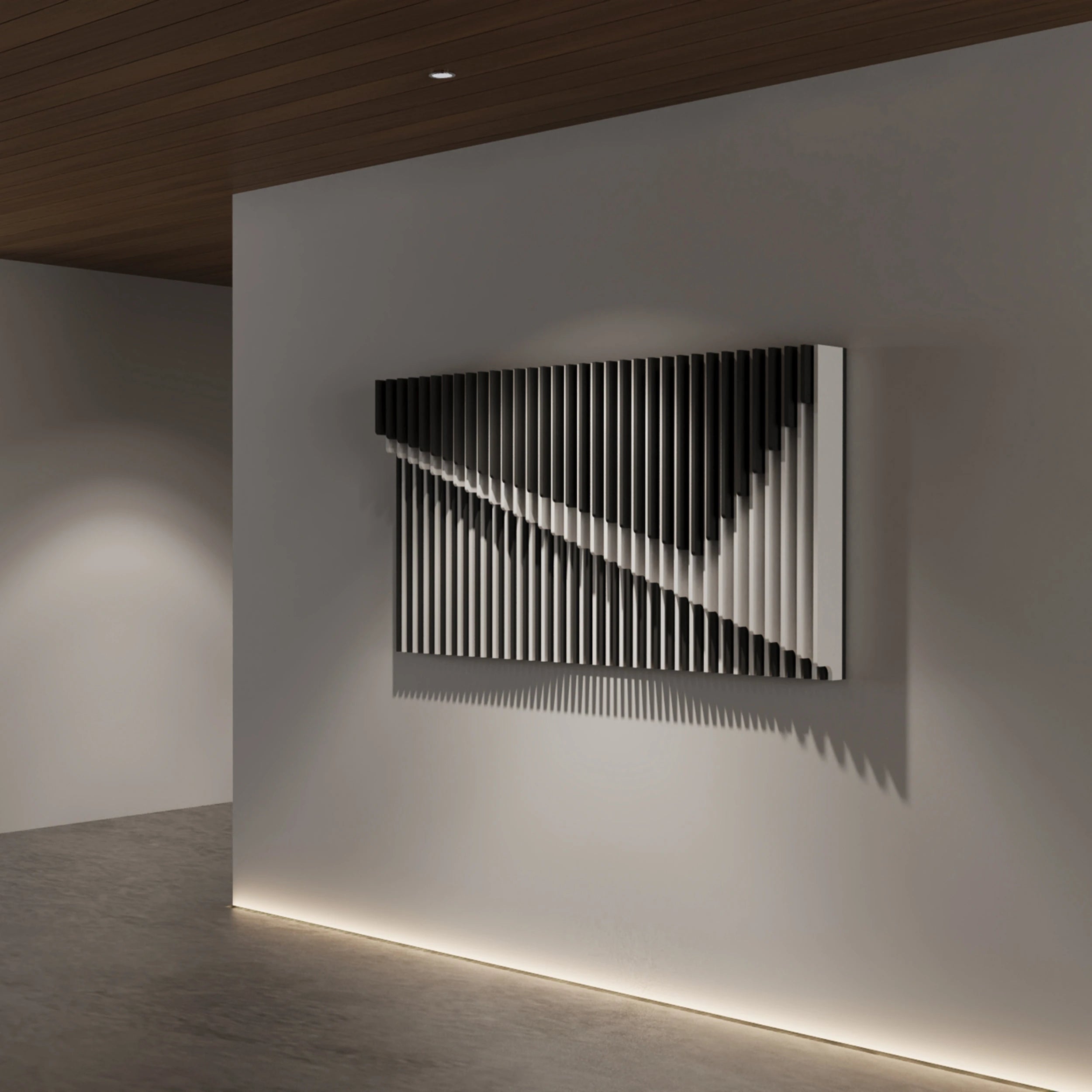 Geometric 3D Wooden Wall Panel  3D Wall Art.