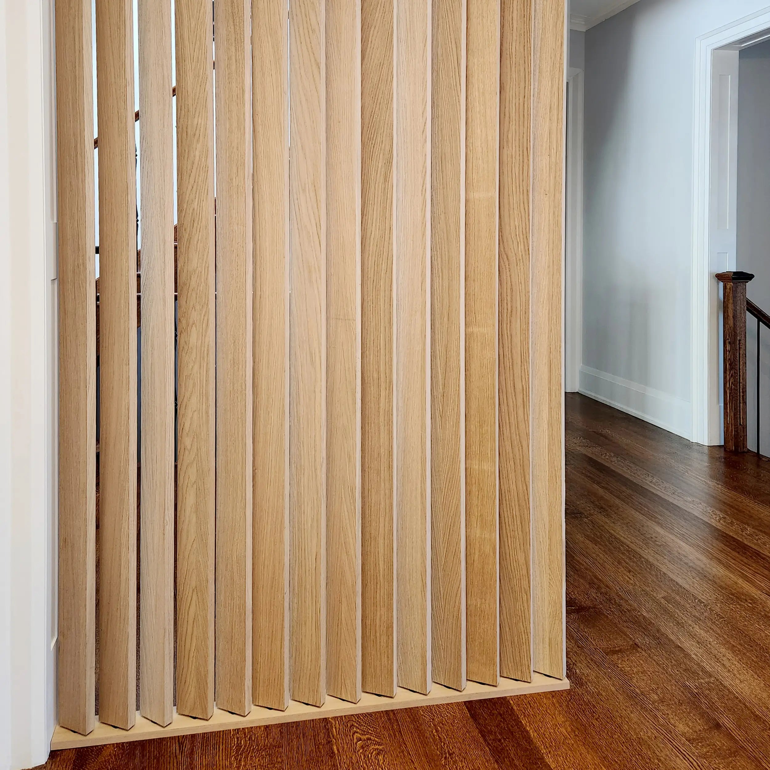 Aris Floor to Ceiling Rotating Wood Slat Dividers