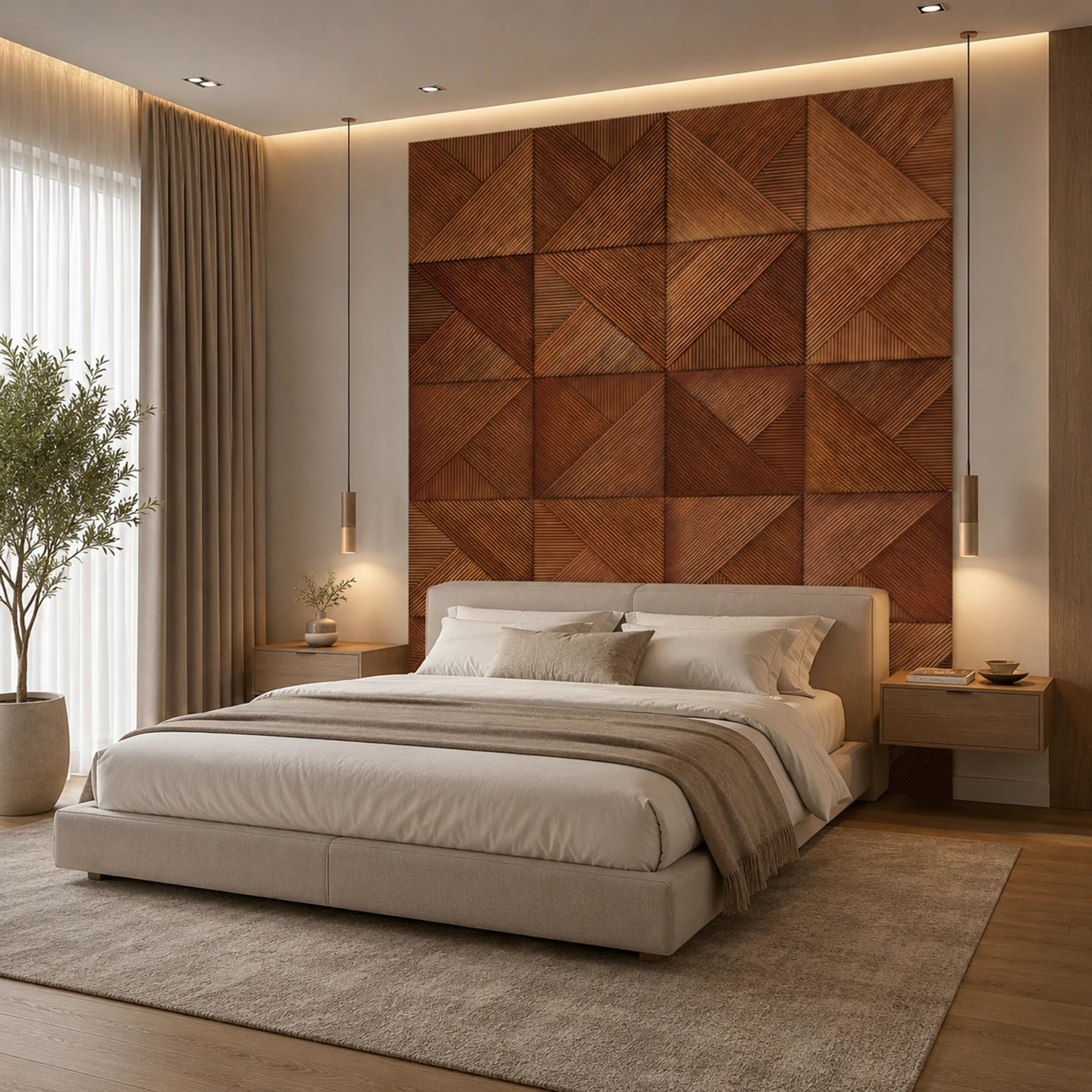 Gonia 3D Wooden Wall Tile