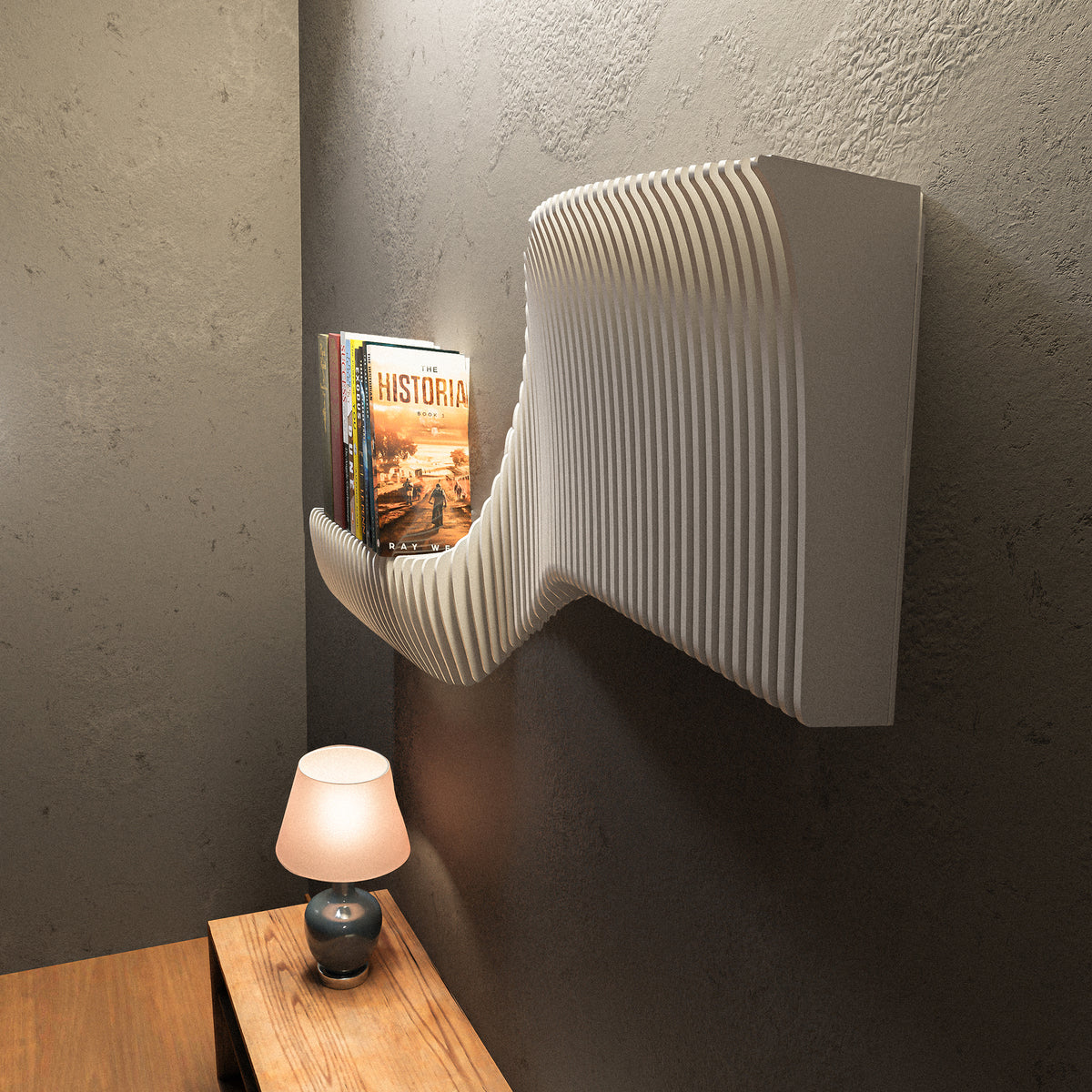 Parametric Wall Floating Shelf, Wall Mounted Shelf  3D Wall Art.