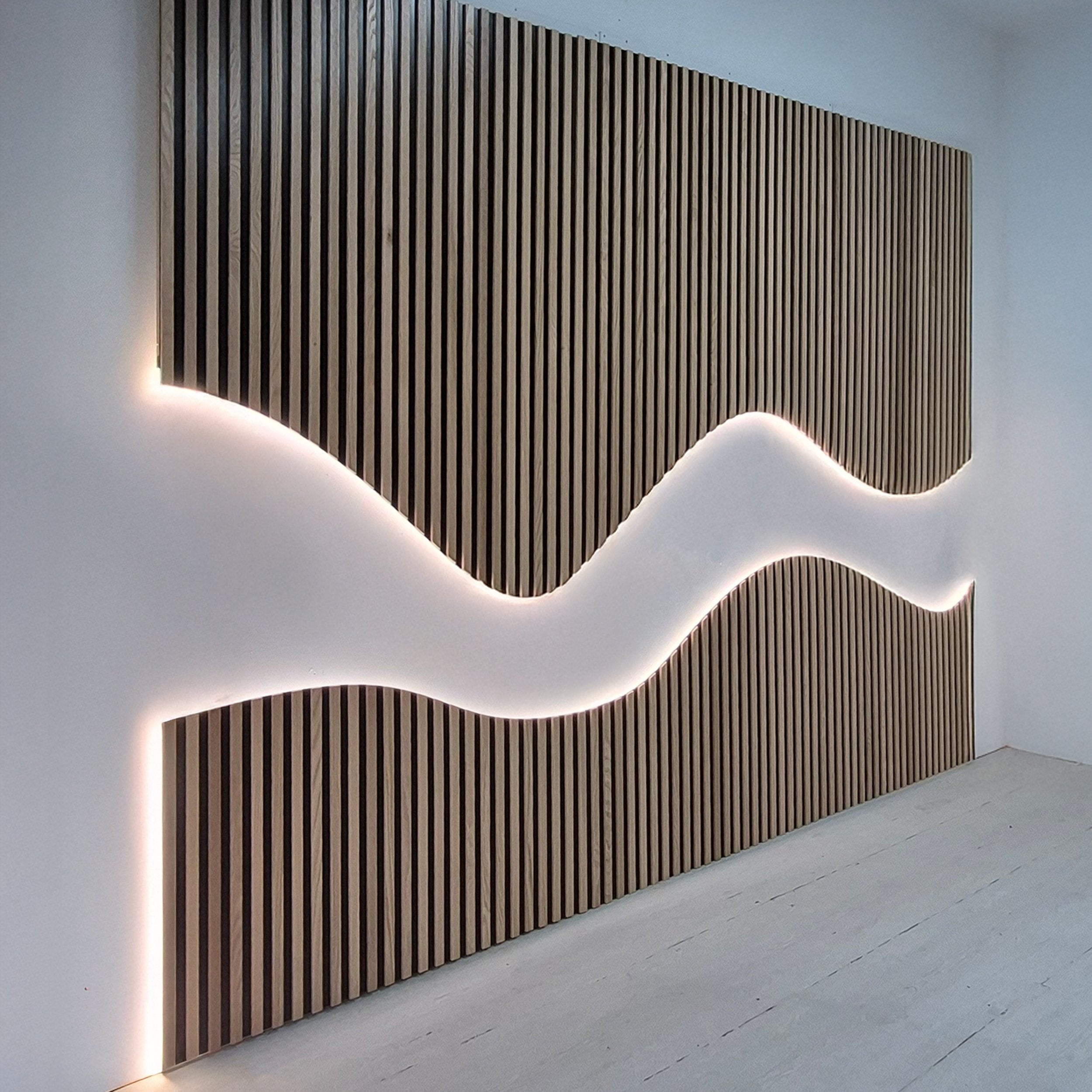 Aras Curve LED Wall Slat Panel