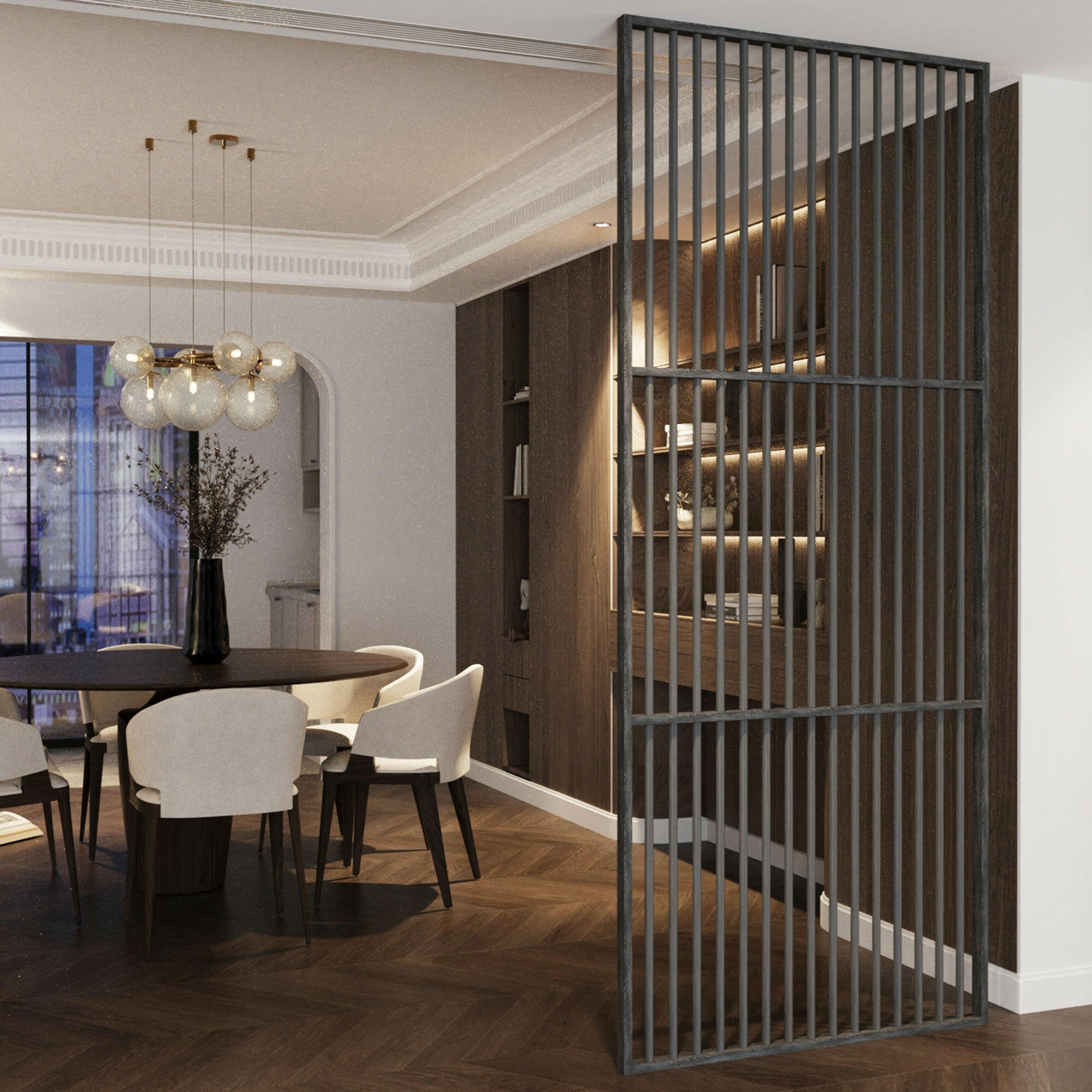 Customizable Cylindrical Slatted Partition Wall – CraftivaArt