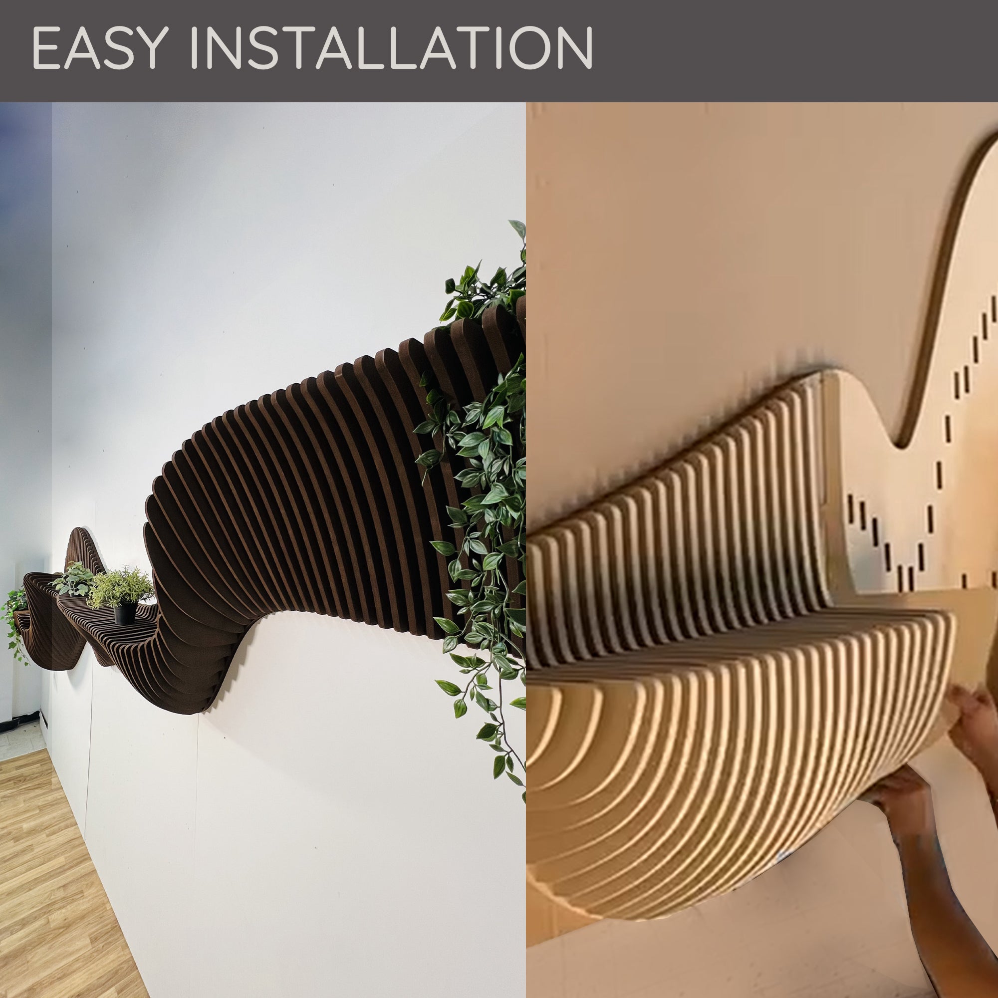 large Parametric Shelf, Custom Made Floating Shelf  3D Wall Art.