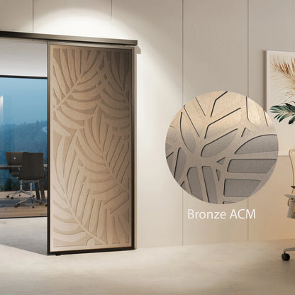Sliding Barn Door with Decorative Overlay
