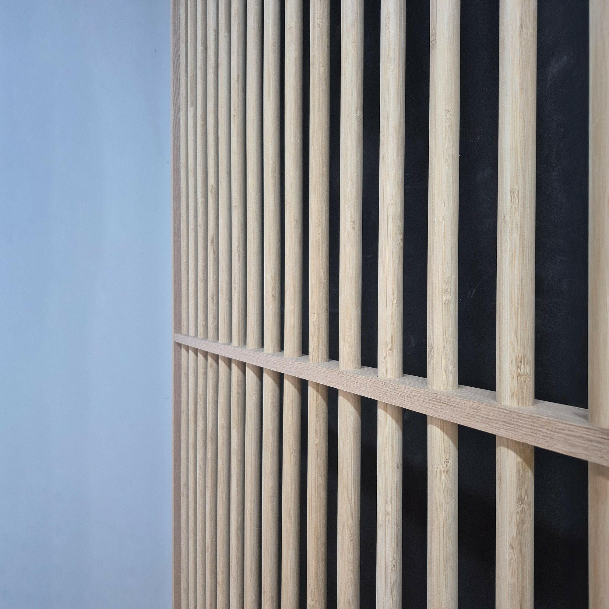 Customizable Cylindrical Slatted Partition Wall  Room Dividers.