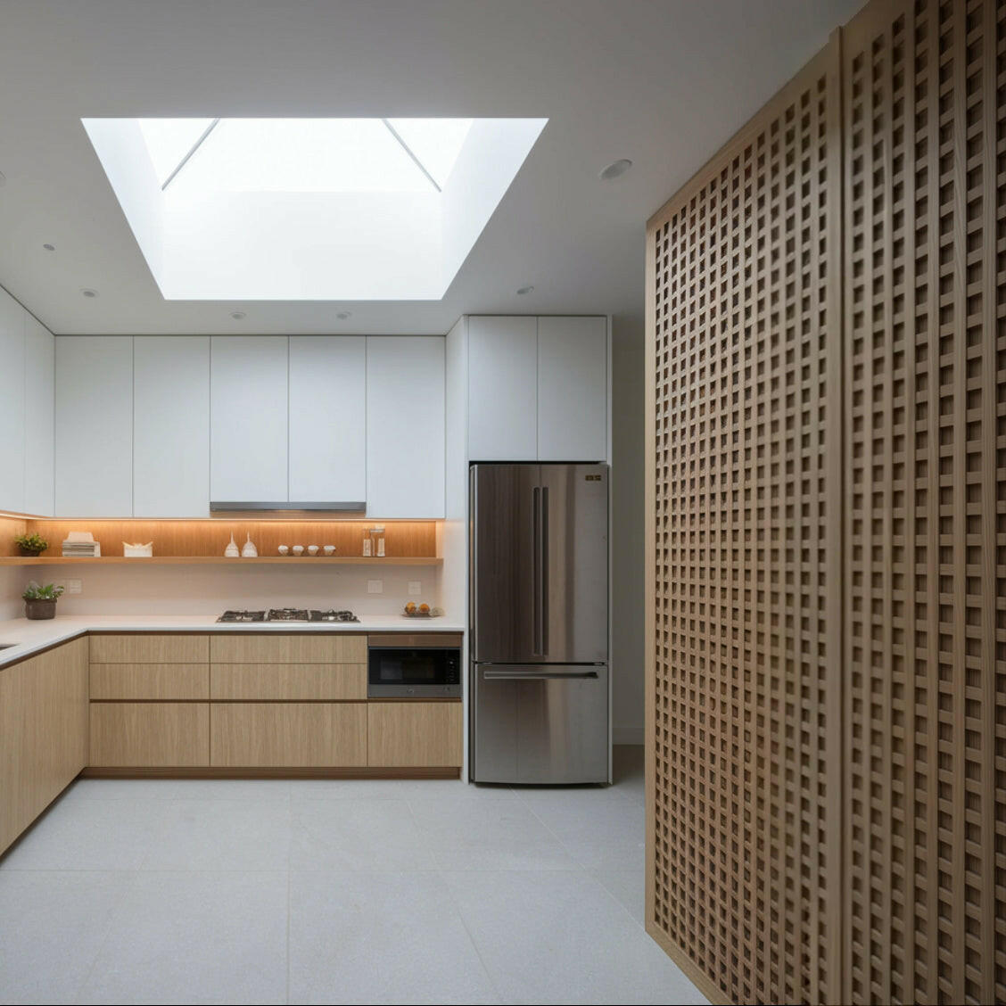 Customizable Lattice Slatted Partition Wall  Room Dividers.