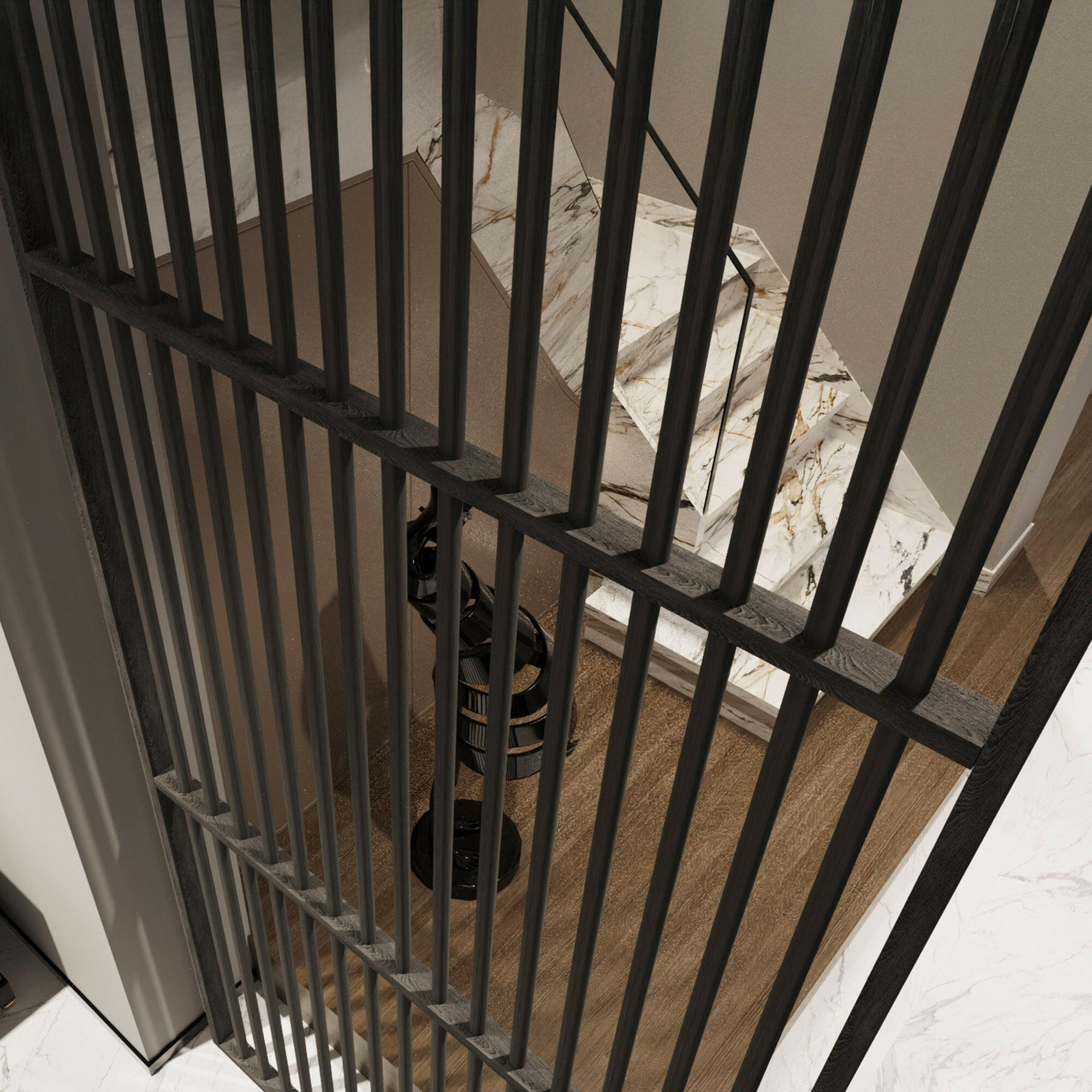 Customizable Cylindrical Slatted Partition Wall  Room Dividers.