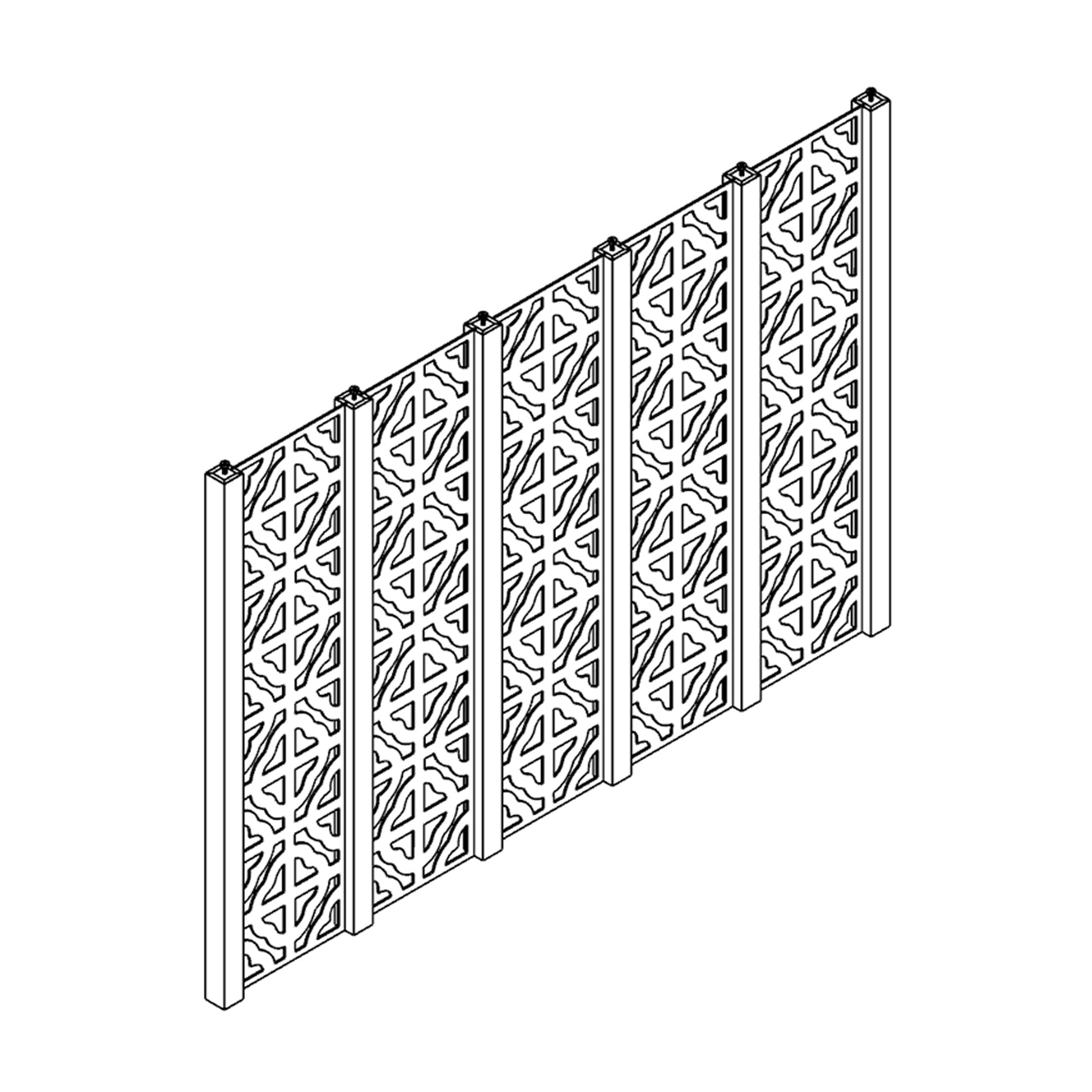 Goick Screen Modular Modular Wood Column Privacy Screen | Custom CNC Indoor Divider ...