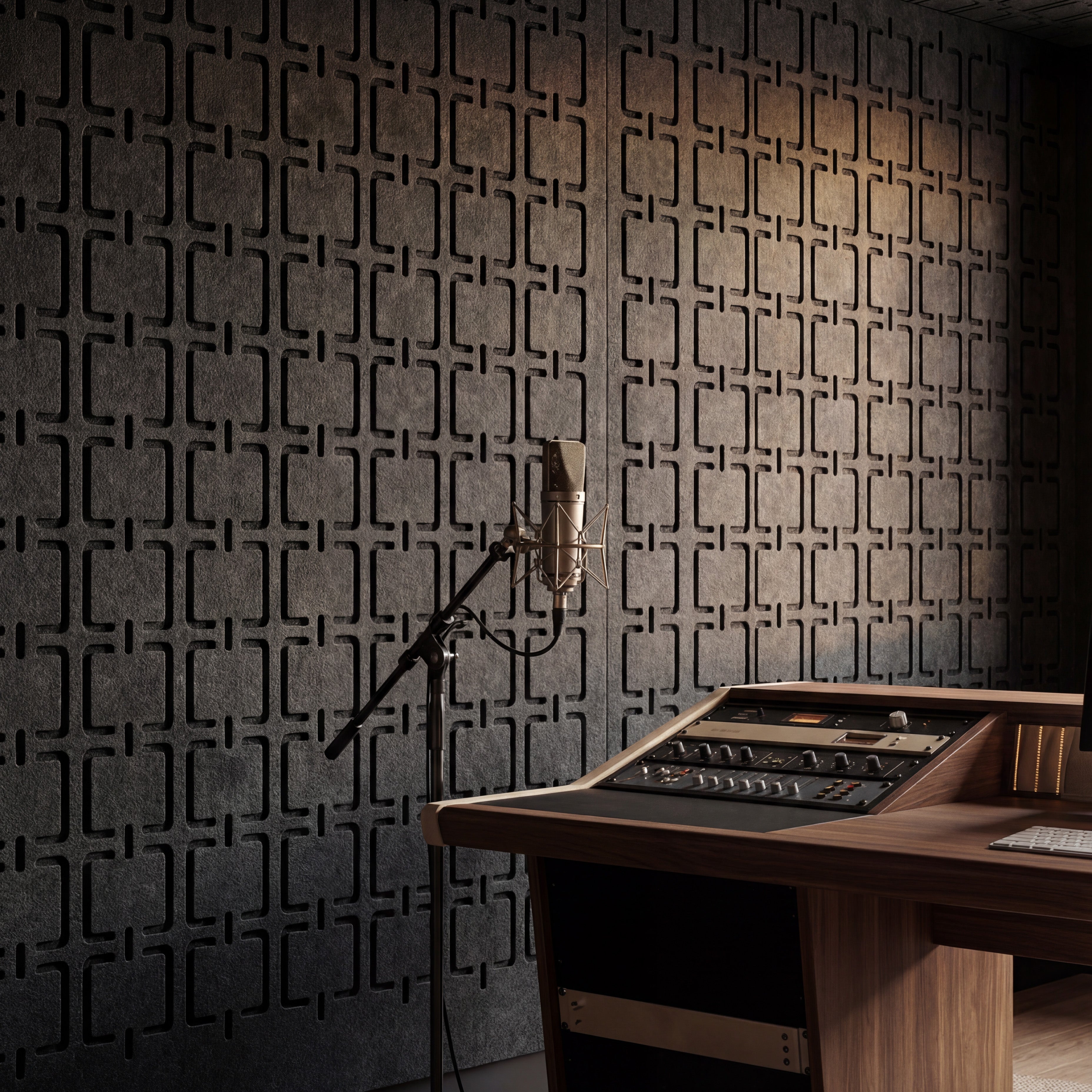 Panel acústico de MDF 3D, pared decorativa de madera 3D