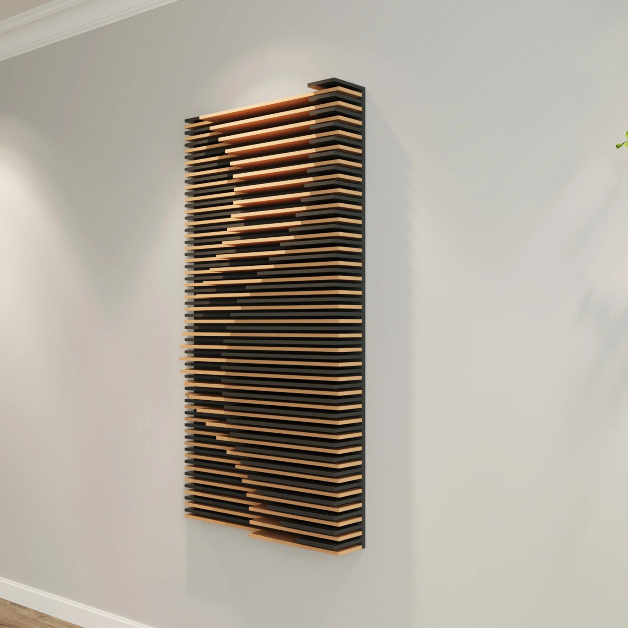 Handcrafted Dual-Tone Parametric Wood Wall Art  3D Wall Art.