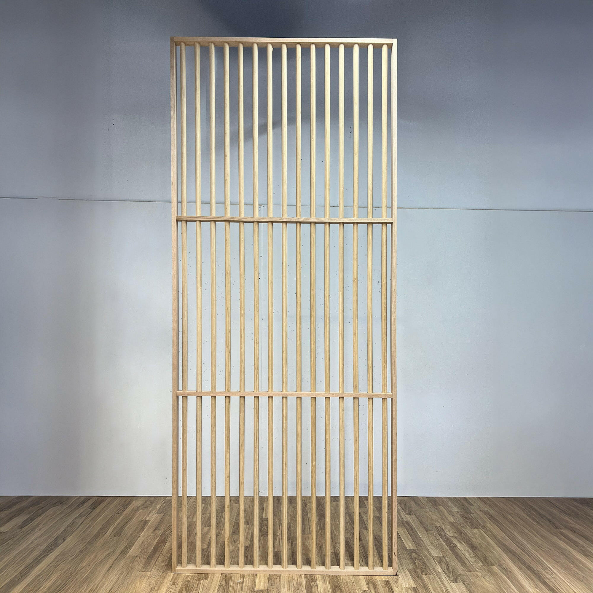 Customizable Cylindrical Slatted Partition Wall  Room Dividers.