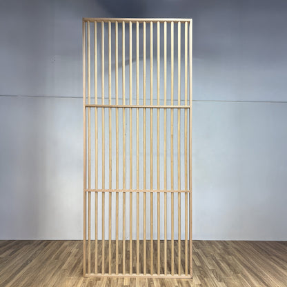 Customizable Cylindrical Slatted Partition Wall