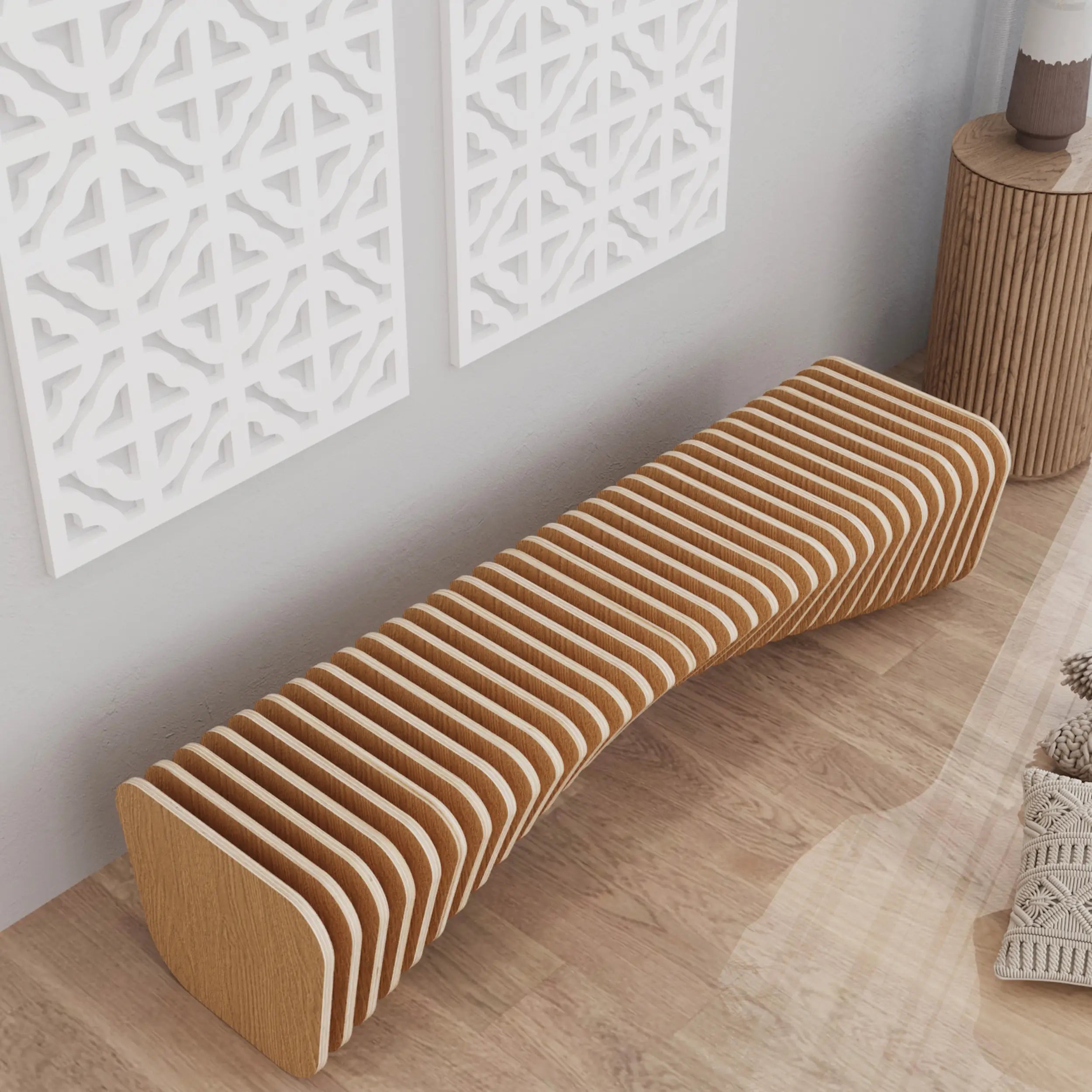 Parametric Bench Modern Wood Furniture