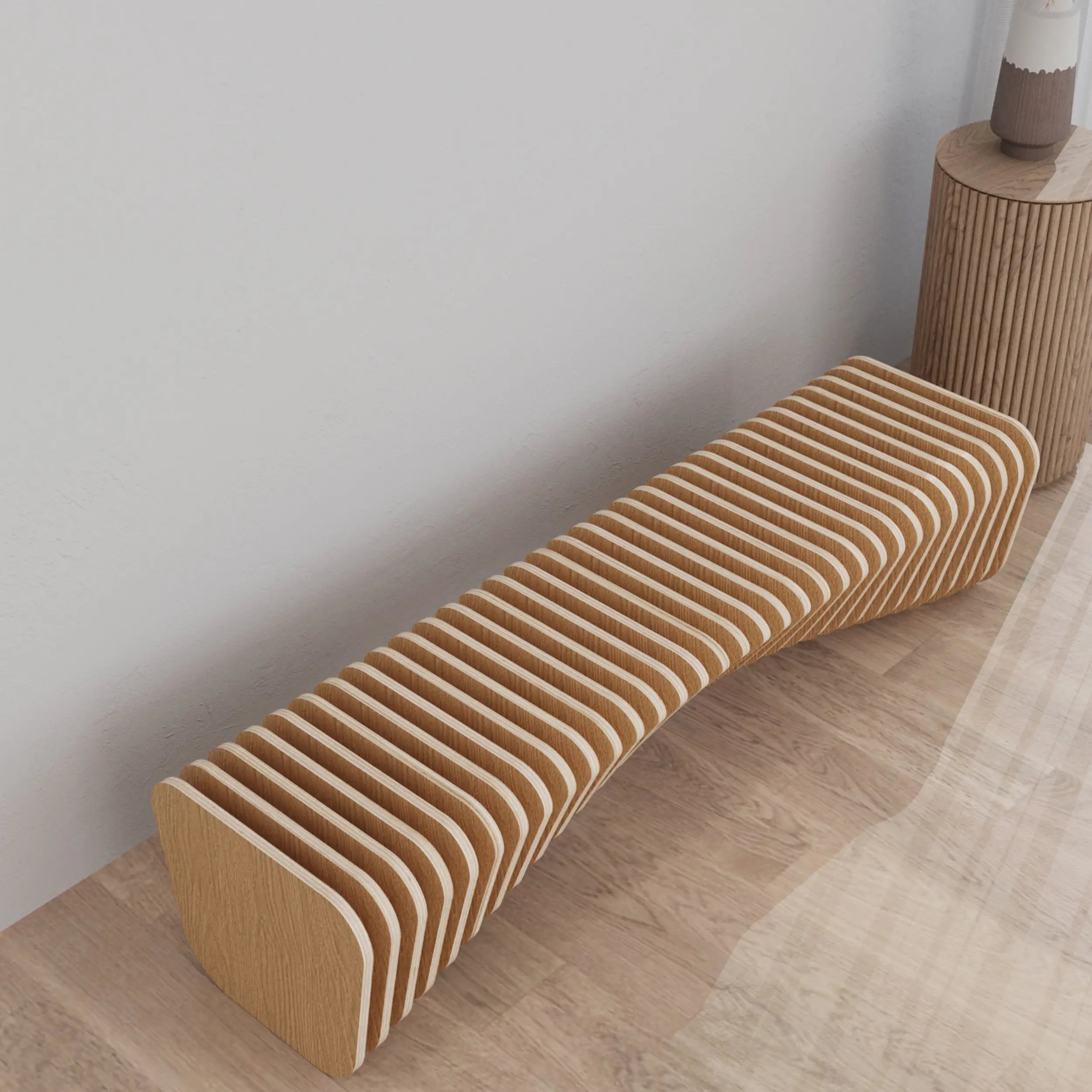 Parametric Bench Modern Wood Furniture