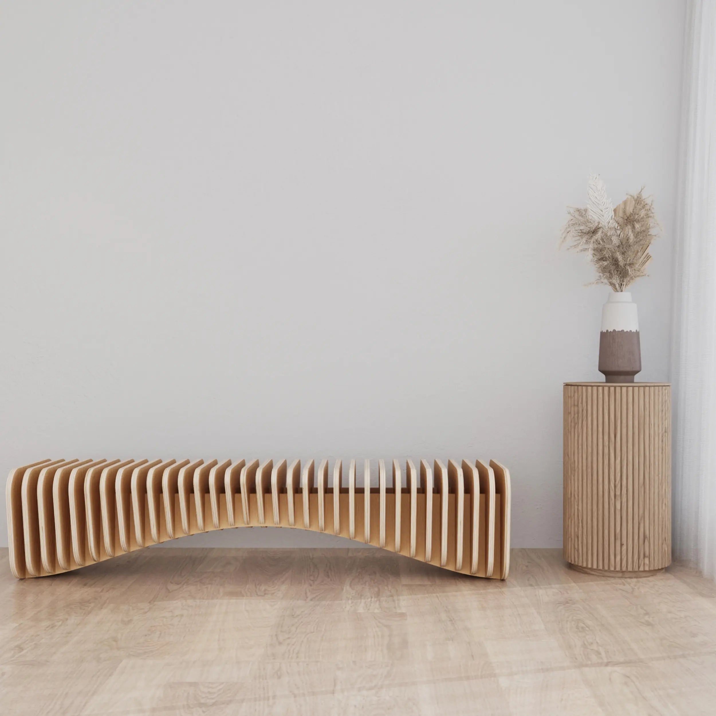 Parametric Bench Modern Wood Furniture