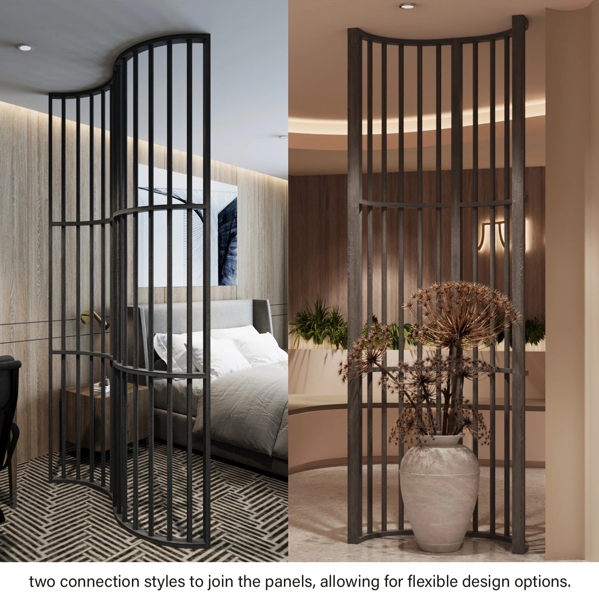 Custom Line Devidor Curved Wood Slat Panel | Custom Divider for Interior Use – CraftivaArt