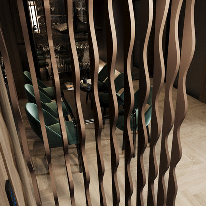 Wavy Slatted Parametric Partition