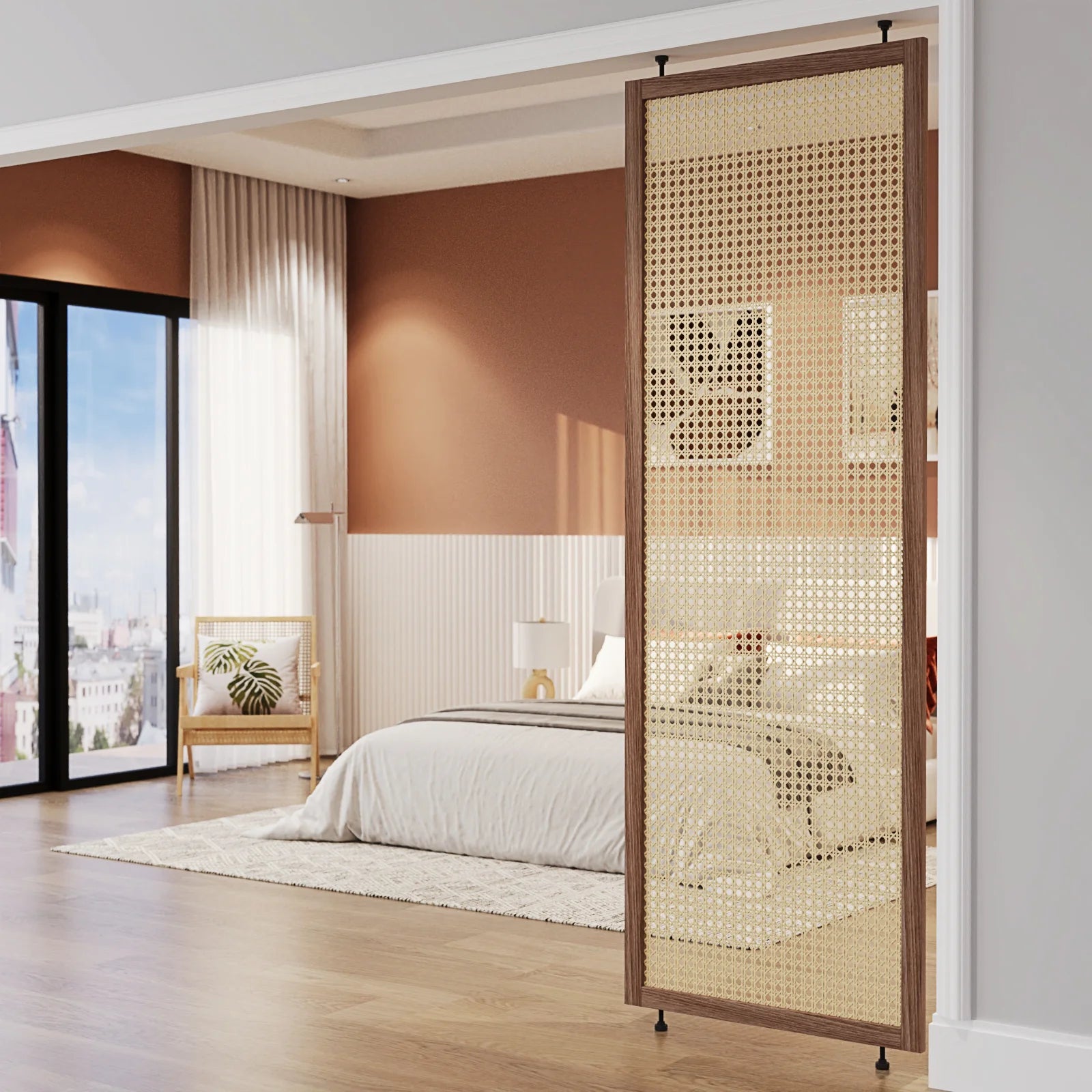 Customizable Lattice Slatted Partition Wall for Modern Interiors ...