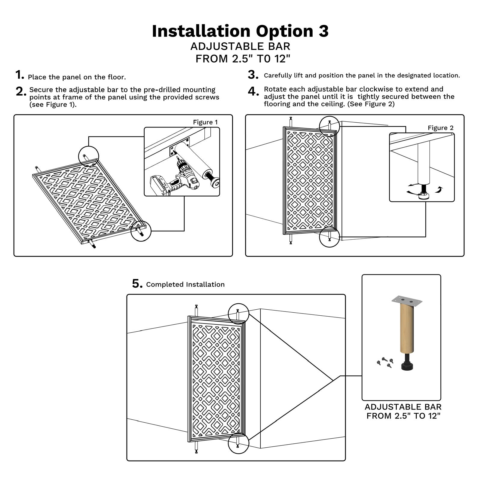 Adjustable Bar (x2 per panel)