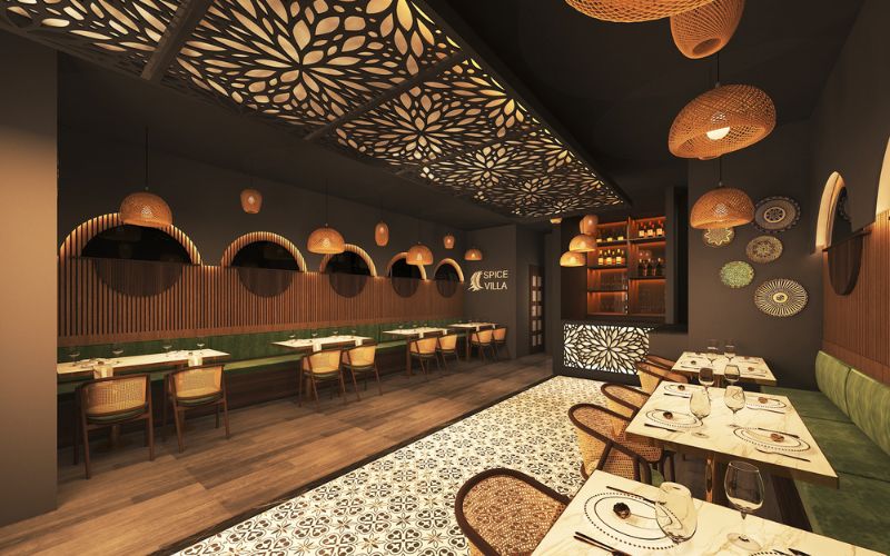 ceiling panels with light for restaurants