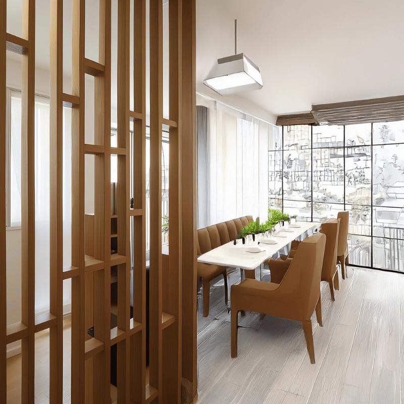 Wooden slat divider