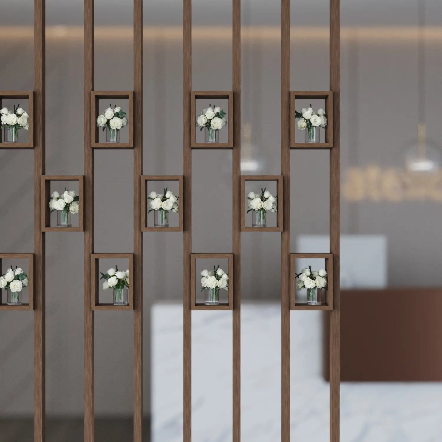 Forma Wall Slat Divider with Insert Shelves