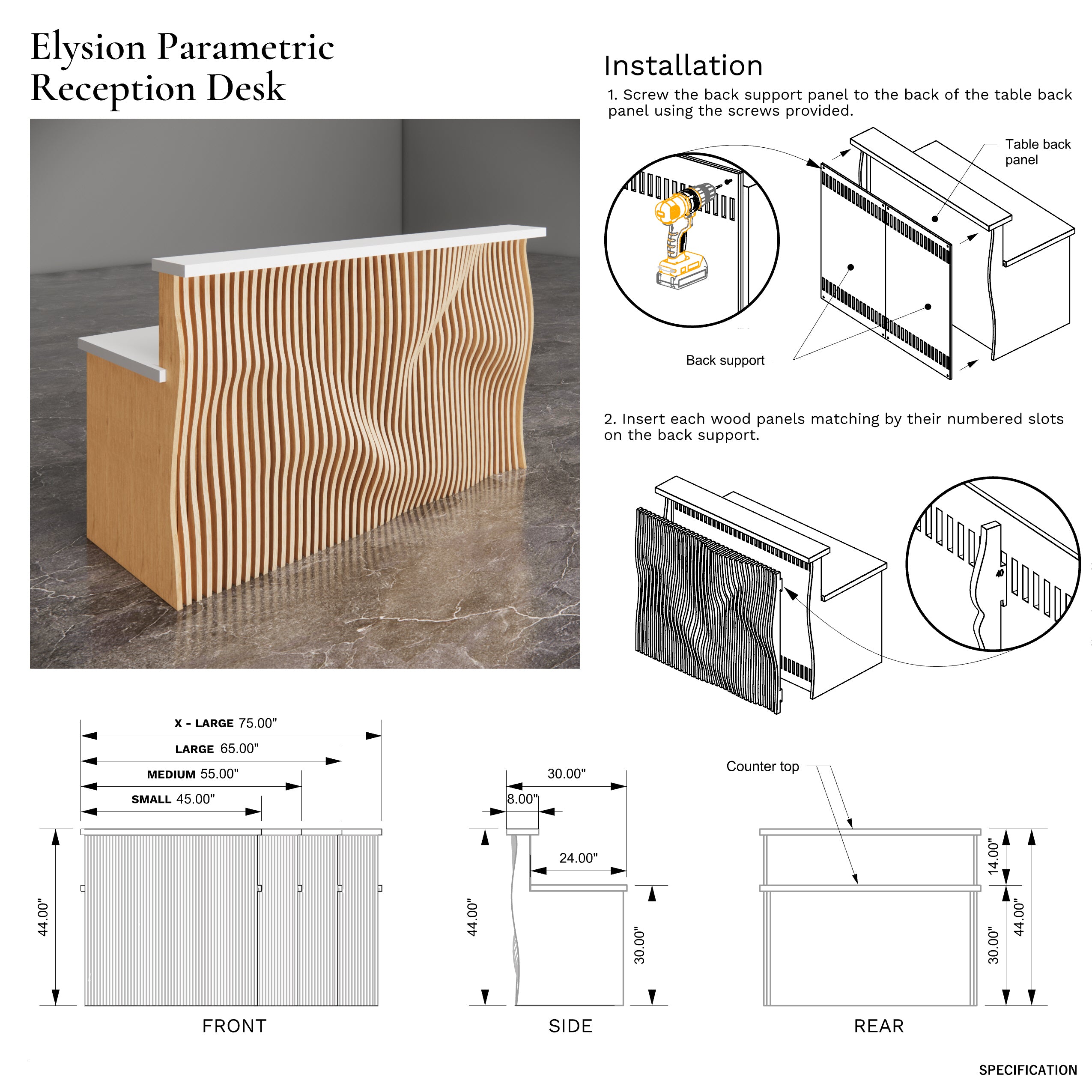 Elysion Parametric Reception Desk