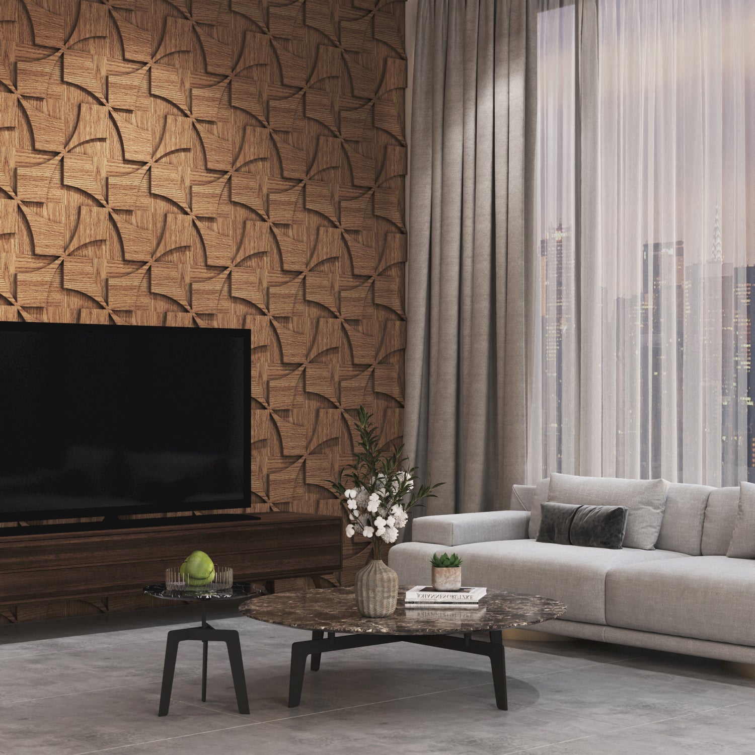 Ailo 3D Wooden Wall Tile