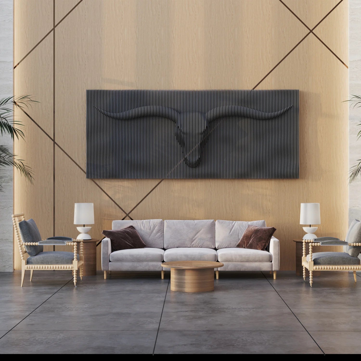 Bull Head 3D Parametric Wall Sculpture