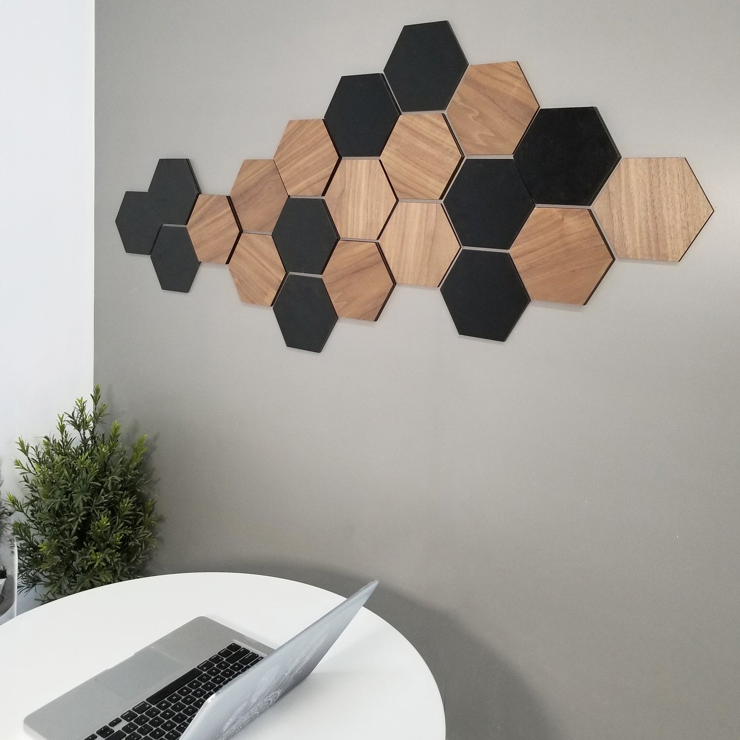 Hexagon Panel, DIY: Honeycomb, Honeycomb Wall Panel, Honeycomb wood wall, Honeycomb Decorative wall, Hexagon wall Art, Wooden Hexagon, Hexagon signs, Hexagon wood wall tiles, Hexagon multiple thickness, Geometric hexagonal cube, Three-dimensional hexagon, 3D Hexagon, Hexagon in 3D.