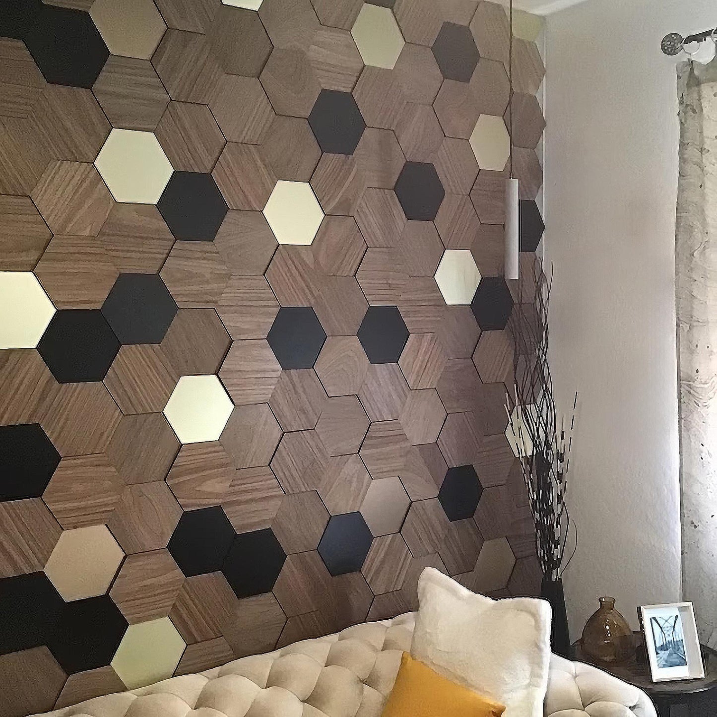 Hexagon Panel, DIY: Honeycomb, Honeycomb Wall Panel, Honeycomb wood wall, Honeycomb Decorative wall, Hexagon wall Art, Wooden Hexagon, Hexagon signs, Hexagon wood wall tiles, Hexagon multiple thickness, Geometric hexagonal cube, Three-dimensional hexagon, 3D Hexagon, Hexagon in 3D.