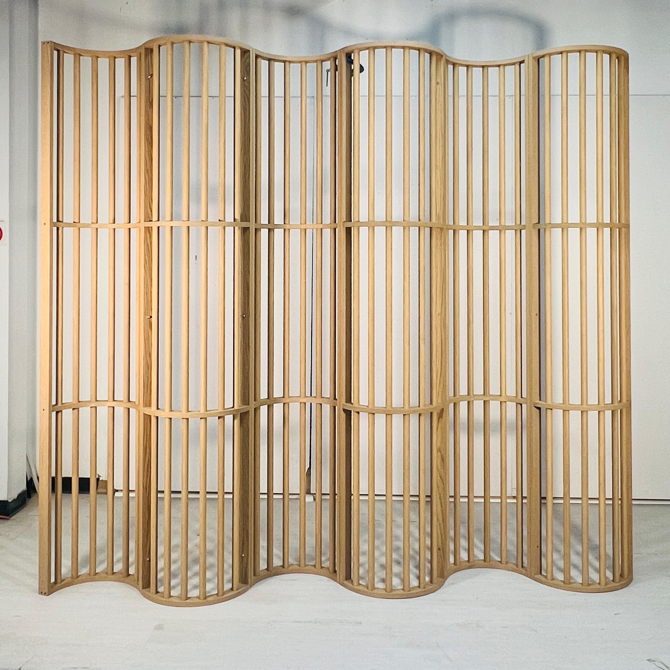 Modern Curved Slat Room Divider